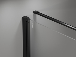 Mexen Mist-F cabine de douche pliante droite 100 x 90 cm, grille noire, noir - 8A6T-100-090-70-77-P