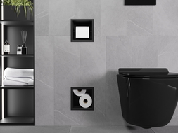 Mexen X-Wall-BP support de papier toilette avec magasin, noir - 1974