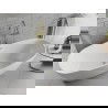 Mexen Luvo Slim baignoire autoportante 170 x 75 cm, blanche, trop-plein or brossé - 52801707500-55