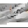 Mexen Luvo Slim baignoire autoportante 170 x 75 cm, blanche, trop-plein gun gray brossé - 52801707500-66