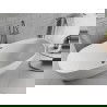 Mexen Luvo Slim bain autoportant 170 x 75 cm, blanc, trop-plein gun metal - 52801707500-95