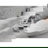 Mexen Luvo Slim baignoire autoportante 170 x 75 cm, blanche, trop-plein nickel brossé - 52801707500-97