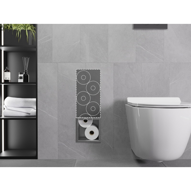 Mexen X-Wall-B porte-revues pour papier toilette, inox - 1915