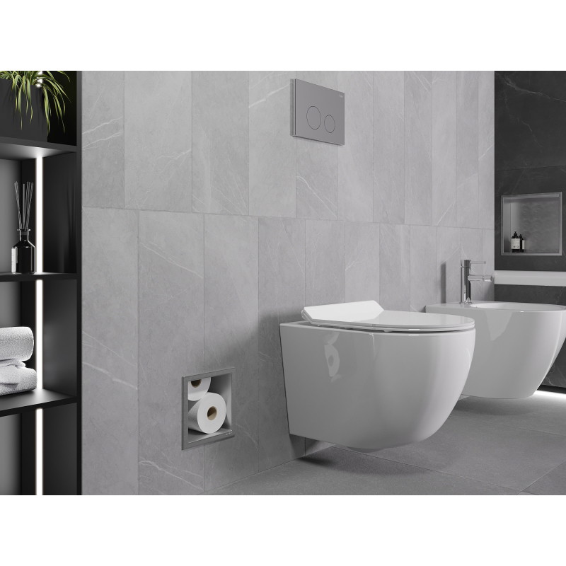Mexen X-Wall-B porte-revues pour papier toilette, inox - 1915