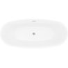 Mexen Luvo Slim baignoire autoportante 170 x 75 cm, blanc/noir, trop-plein chrome - 52801707575-01