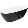 Mexen Luvo Slim baignoire autoportante 170 x 75 cm, blanc/noir, trop-plein blanc - 52801707575-20