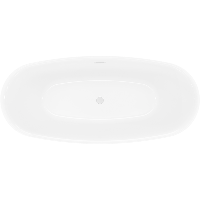 Mexen Luvo Slim baignoire autoportante 170 x 75 cm, blanc/noir, trop-plein blanc - 52801707575-20