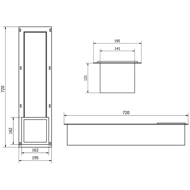Mexen X-Wall-B porte-revues pour papier toilette, inox - 1915