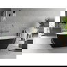 Mexen Luvo Slim baignoire autoportante 170 x 75 cm, blanc/noir, trop-plein doré brossé - 52801707575-55