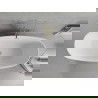 Mexen Luvo Slim baignoire autoportante 170 x 75 cm, blanc/noir, trop-plein doré brossé - 52801707575-55