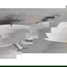 Mexen Luvo Slim baignoire autoportante 170 x 75 cm, blanc/noir, trop-plein cuivre brossé - 52801707575-65