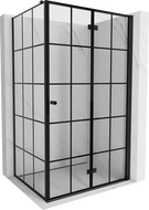 Mexen Mist-F cabine de douche pliante droite 90 x 100 cm, grille noire, noir - 8A6T-090-100-70-77-P