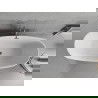 Mexen Luvo Slim baignoire autoportante 170 x 75 cm, blanche/noire, trop-plein gun gris brossé - 52801707575-66