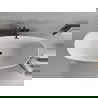 Mexen Luvo Slim baignoire autoportante 170 x 75 cm, blanc/noir, trop-plein noir - 52801707575-70