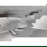 Mexen Luvo Slim baignoire autoportante 170 x 75 cm, blanc/noir, trop-plein métal gun- 52801707575-95