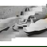 Mexen Luvo Slim baignoire autoportante 170 x 75 cm, blanc/noir, trop-plein nickel brossé - 52801707575-97