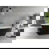 Mexen Luvo Slim baignoire autoportante 170 x 75 cm, blanc/noir, trop-plein nickel brossé - 52801707575-97