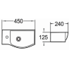 Mexen Hugo lavabo posé gauche 45 x 24 cm, blanc - 21254500L