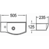 Mexen Hugo lavabo de comptoir gauche 50 x 23 cm, Blanc - 21255000L
