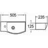 Mexen Hugo lavabo sur plan gauche 50 x 23 cm, blanc - 21255000L