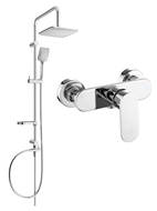 Mexen Sven ensemble de douche apparent avec pomme de douche et mitigeur Milo, chrome - 71340262-00