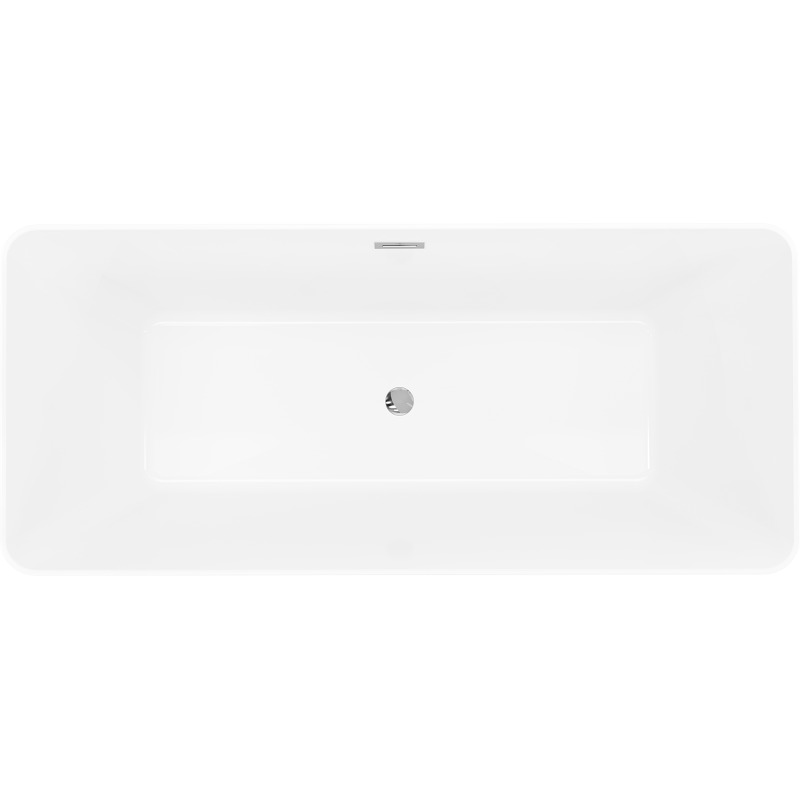 Mexen Velo Slim baignoire autoportante 170 x 75 cm, blanche, trop-plein chromé - 52811707500-01
