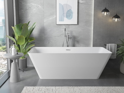Mexen Velo Slim baignoire autoportante 170 x 75 cm, blanche, trop-plein chromé - 52811707500-01