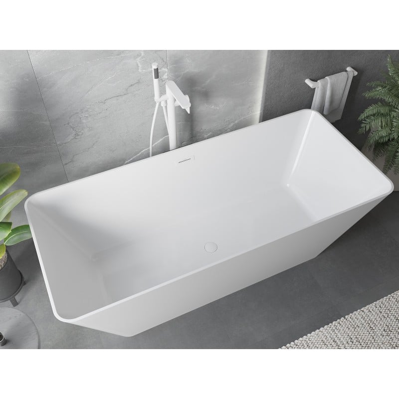 Mexen Velo Slim baignoire autoportante 170 x 75 cm, blanche, trop-plein blanc - 52811707500-20