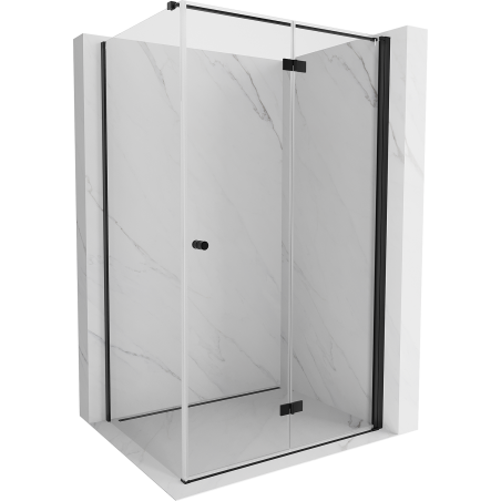 Mexen Mist-F cabine de douche pliante droite 90 x 75 cm, transparent, noir - 8A6T-090-075-70-00-P