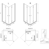 Mexen Mist-F Duo cabine de douche pliante droite 110 x 120 cm, transparent, dorée - 8A6-110L-120P-50-00