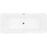 Mexen Velo Slim baignoire autoportante 170 x 75 cm, blanche, trop-plein doré - 52811707500-50