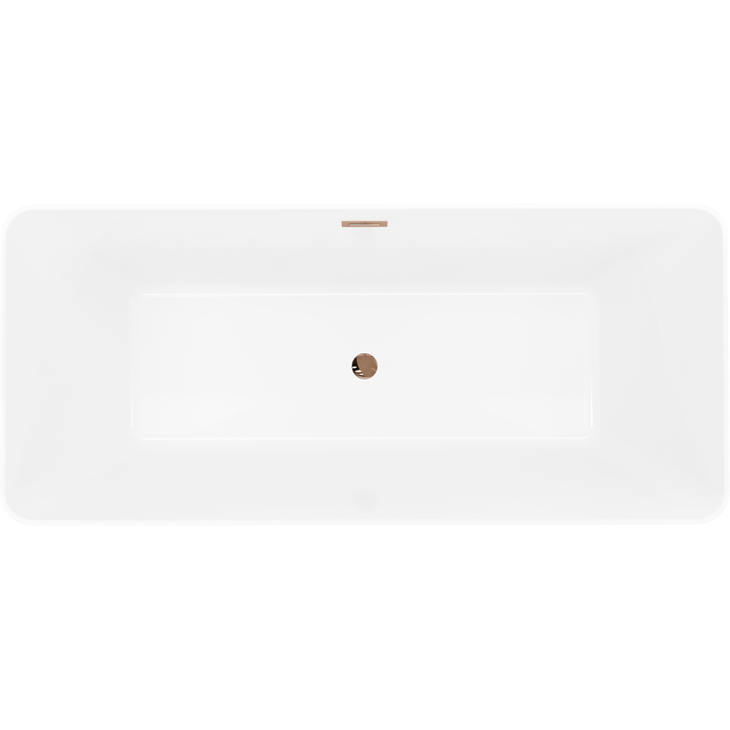 Mexen Velo Slim baignoire autoportante 170 x 75 cm, blanche, trop-plein or rose - 52811707500-60