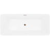 Mexen Velo Slim baignoire autoportante 170 x 75 cm, blanche, trop-plein or rose - 52811707500-60