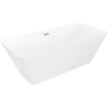 Mexen Velo Slim baignoire autoportante 170 x 75 cm, blanche, trop-plein or rose - 52811707500-60