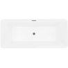 Mexen Velo Slim baignoire autoportante 170 x 75 cm, blanche, trop-plein gris foncé brossé - 52811707500-66