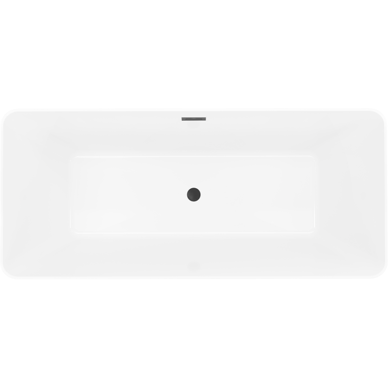 Mexen Velo Slim baignoire autoportante 170 x 75 cm, blanche, trop-plein noir - 52811707500-70