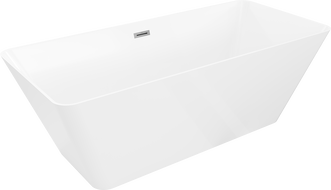 Mexen Velo Slim baignoire autoportante 170 x 75 cm, blanche, trop-plein gun metal - 52811707500-95