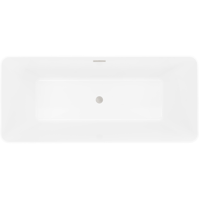 Mexen Velo Slim baignoire autoportante 170 x 75 cm, blanche, trop-plein nickel brossé - 52811707500-97