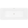 Mexen Velo Slim baignoire autoportante 170 x 75 cm, blanche, trop-plein nickel brossé - 52811707500-97