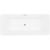 Mexen Velo Slim baignoire autoportante 170 x 75 cm, blanc/noir, trop-plein chromé - 52811707575-01