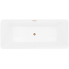 Mexen Velo Slim baignoire autoportante 170 x 75 cm, blanche/noire, trop-plein en cuivre brossé - 52811707575-65