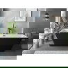 Mexen Velo Slim baignoire autoportante 170 x 75 cm, blanche/noire, trop-plein noir - 52811707575-70