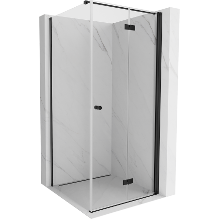 Mexen Mist-F cabine de douche pliante droite 95 x 95 cm, transparent, noir - 8A6T-095-095-70-00-P