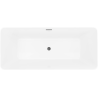 Mexen Velo Slim baignoire autoportante 170 x 75 cm, blanche/noire, trop-plein nickel brossé - 52811707575-97