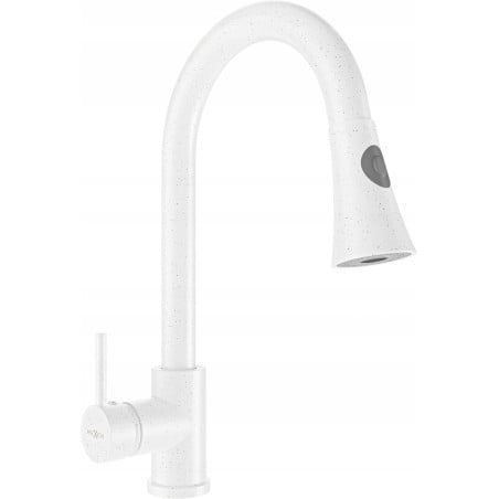 Mexen Elia robinet de cuisine, Blanc moucheté - 670101-26