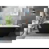 Baignoire autoportante Mexen Velo Slim 170 x 75 cm, blanc/noir, trop-plein or rose - 52811707575-60