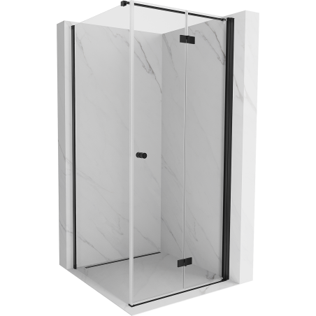 Mexen Mist-F cabine de douche pliante droite 100 x 100 cm, transparent, noir - 8A6T-100-100-70-00-P