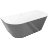 Mexen Oval Slim baignoire autoportante adossée 170 x 80 cm, blanc/gris, trop-plein blanc - 52661708062-20