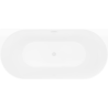 Mexen Oval Slim baignoire autoportante adossée 170 x 80 cm, blanche/grise, trop-plein blanc - 52661708062-20