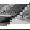 Mexen Oval Slim baignoire autoportante adossée 170 x 80 cm, blanc/gris, trop-plein blanc - 52661708062-20